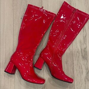 ❤️Dream Pairs Red Patent Leather Knee-High Boots❤️